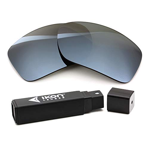 IKON LENSES Polarized Replacement Lenses For Maui Jim Wassup MJ123 Sunglasses (Silver)