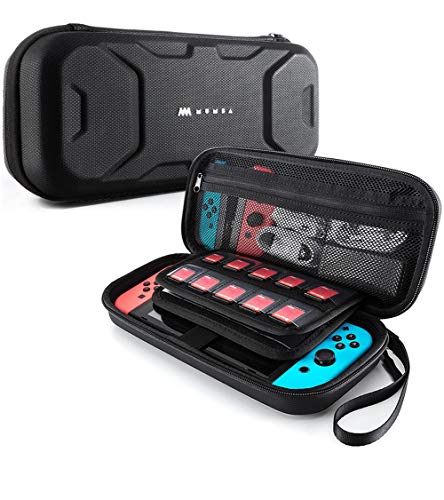 Mumba Carrying Case for Nintendo Switch, Deluxe Protective Travel Carry Case Pouch for Nintendo Switch Console & Accessories [Dual Protection] [Large Capacity] (Black)