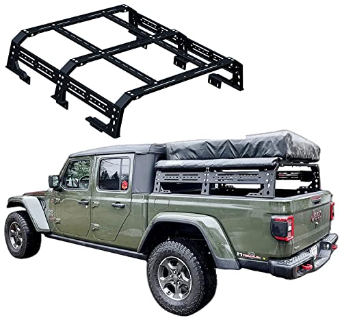 Westem  truck bed rack no-drill cargo rack system fit for jeep gladiator, tacoma,ranger,corolado,canyon black colour 605613inch