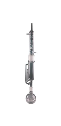 Corning Pyrex Complete Extraction Apparatus with Allihn Condenser, Flask, Soxhlet Extraction Tube and Standard Taper Joints, 500ml Flask Capacity