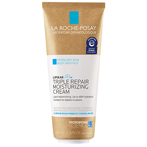 La Roche-Posay Lipikar Triple Repair Moisturizing Body Cream, Body Lotion and Moisturizer for Dry Skin, with Shea Butter and Niacinamide, Packaging May Vary, Previously Balm AP+ Intense Repair