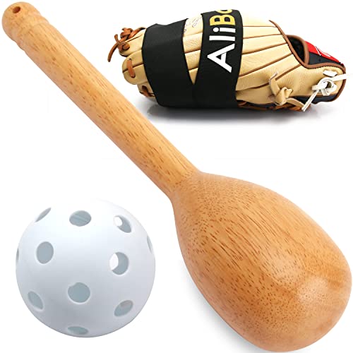 Aliball Baseball Glove Breakin Kit, Real One-Piece Solid Construction Heavy Baseball Glove Mallet, 3 Piece Set for Glove Mallet kit, Baseball Glove WrapPlastic Ball Used to Shape The Glove (A)