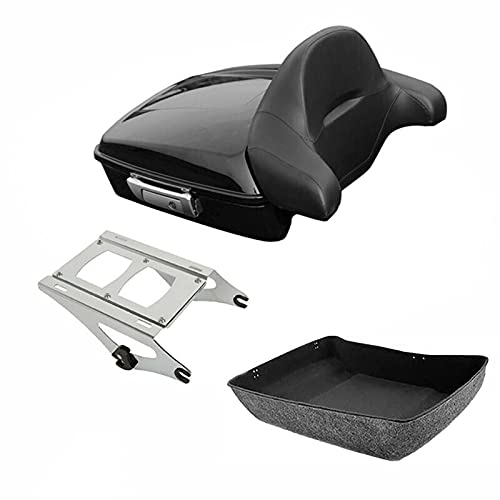 TCMT Chopped Tour Pack Trunk Backrest Two Up Mounting Rack Fit for Harley Tour Pak Touring CVO Road King Road Glide Street Glide Electra Glide 2014-2023