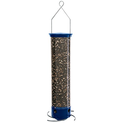 Droll Yankees 21964205201 787461785928 Squirrel Proof Bird Feeder, Yankee Whipper, 28-Inch, 4 P, Evening Blue