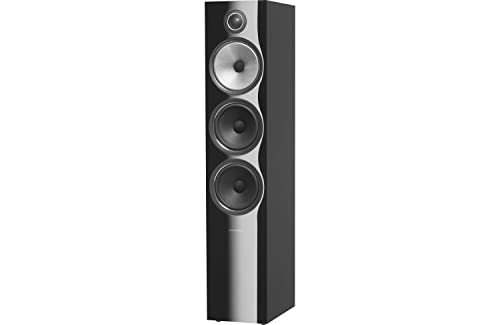 Bowers & Wilkins 703 S2 Floorstanding Speaker - High-Performance Tower Speaker, Aerofoil Woofers with Flowport Technology & Carbon Dome Tweeter, Standing Speaker for Home Stereo System, Gloss Black