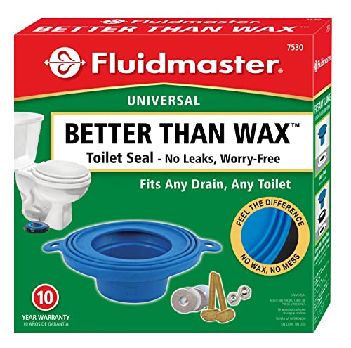 Fluidmaster 7530 Universal Better Than Wax Toilet Seal, Wax-Free Toilet Bowl Gasket Fits Any Drain