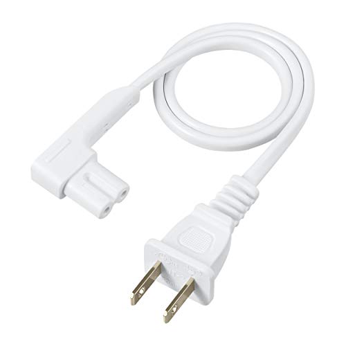 Vebner 19.5in Power Cord Compatible with Sonos One, Sonos One SL, Sonos Play-1 Speakers - Power Plug Cable (Short, White)