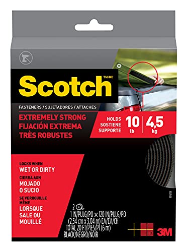 3M 799198554562 10' X 1" Black Scotch Extreme Fasteners