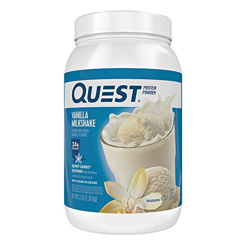 Quest Nutrition Vanilla Milkshake Protein Powder, High Protein, Low Carb, Gluten Free, Soy Free, 48 Ounce (Pack of 1)