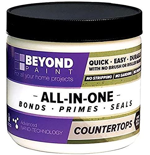 Beyond Paint All-in-One Refinishing Paint, No Sanding, Matte Finish for Cabinets, Countertops, Furniture and Doors, 1 Pint, Soft Gray