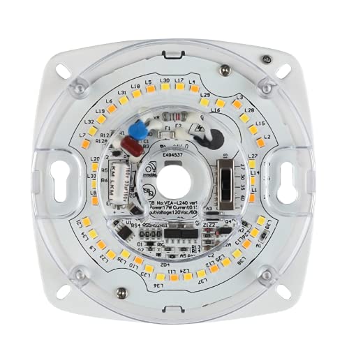 Legental 4" PCB Size,5.39" Overall Size,17W,CCT Selectable from 27K to 50K,120V,CRI80,Dimmable LED Light Engine,Retrofit Light Kit for Ceiling Flush Light,Ceiling Fan Light,Pendant