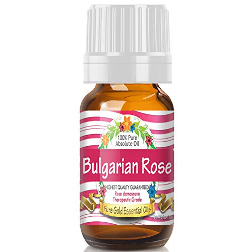 Pure Gold Essential Oils - Rose Absolute (Bulgarian) Essential Oil - 0.33 Fluid Ounces