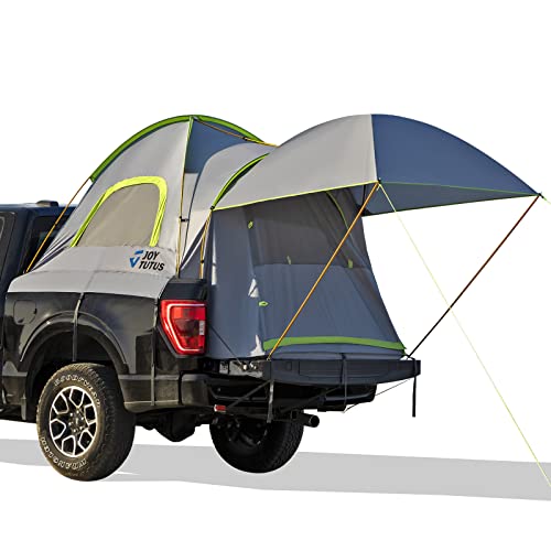 JoyTutus Pickup Truck Tent 6.5ft Bed Tent, Waterproof PU2000mm Double Layer for 2 Person, Portable Truck Bed Tent with Removable Awning - Green