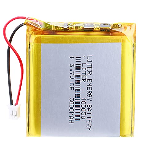 Liter 3.7V 3000mAh 105050 Lipo Battery Rechargeable Lithium Polymer ion Battery Pack with JST 2.0mm Connector