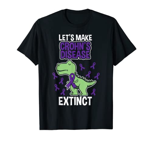 Crohn's Disease Extinct Dinosaur Inflammatory Bowel Purple T-Shirt