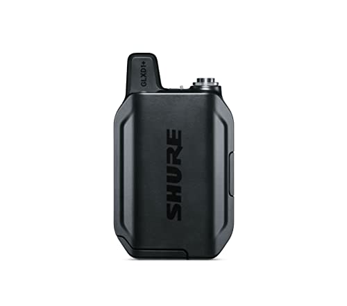 Shure GLX-D+ Dual Band Pro Digital Wireless Bodypack Transmitter - 300 ft Range, 12 hr Battery, On/Off Switch, Belt Clip, TA4F (TQG), for use with GLXD+ Systems - Receiver Sold Separately (GLXD1+=-Z3)