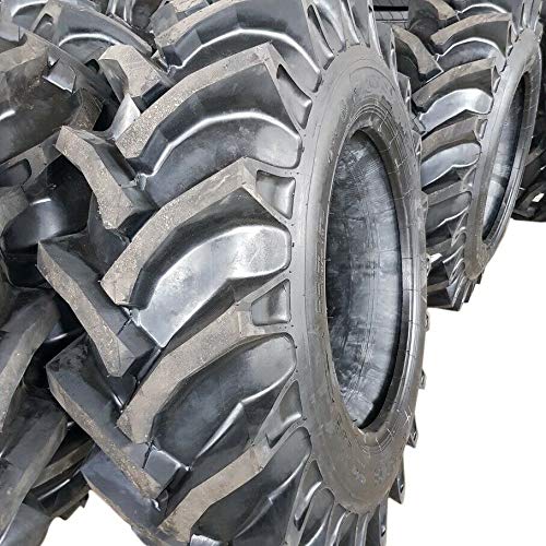 (2 Tires + 2 Tubes) 15.5-38 12 PLY R1 Rear Backhoe Industrial Tractor Tires + Tubes 15.5x38