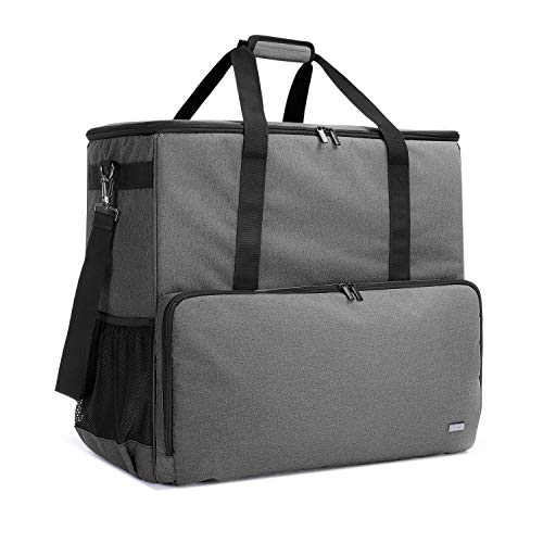 CURMIO Desktop Computer Travel Bag, Carrying Case for Computer Tower PC Chassis, Keyboard, Cable and Mouse, Bag Only, Grey