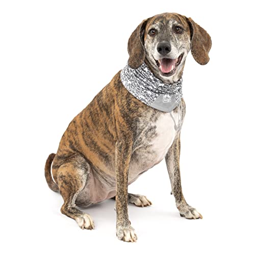 Kurgo Dog Scruff Scarf, Dog Snood, Dog Neck and Ears Warmer, Scarf for Pets, Protects Dog in Cold Weather, Large, Charcoal/White