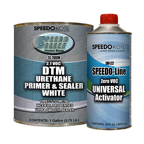 DTM 2.1 voc White Urethane Primer & Sealer gallon kit, 4:1 mix SS-2000W/SMR-222