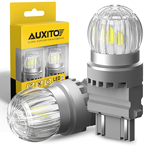 AUXITO 2023 Upgraded 3157 LED Bulb Reverse Lights 6000K White 350% Brighter, 3056 3156 4057 4157 LED Light for Tail Light, Backup light, DRL, Brake Signal Lights, Pack of 2