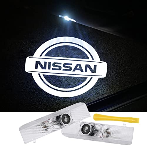 No Fade Car Door Lights Logo, LED Welcome Lights Accessories Compatible with Altima Maxima Armada Titan Quest Pathfinder TERRA (NS2-2pcs)