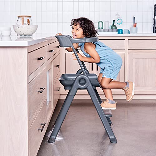 Boon PIVOT Toddler Tower  Folding Step Stool  Montessori Kitchen Helper Stool for Kids