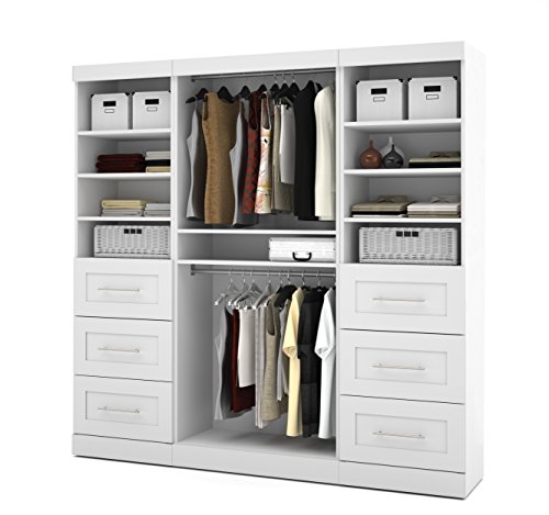 Bestar Pur Closet Organizer in White, 86W