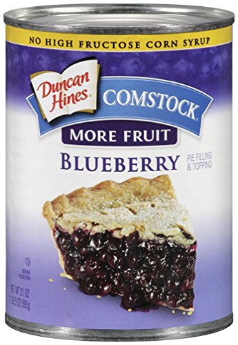 Comstock More Fruit Pie Filling & Topping, Blueberry, 21 Ounce (Pack of 4)