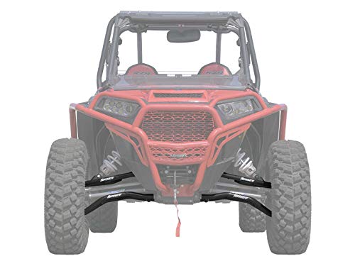 SuperATV High Ground Clearance 1.5" Forward Offset A-Arms for 2016-2021 Polaris RZR XP Turbo/XP 4 Turbo | Black | UV resistant Powder Coat Finish | Adjustable Pivot Blocks | Fit up to 32 tires