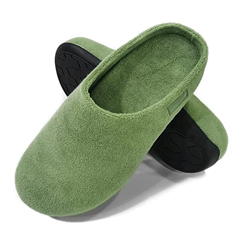 HIDARCH Orthotic Slippers With Arch Support For Men And Women, For Plantar Fasciitis Pain Relief, Comfortable Orthopedic Clog with Non-Slip on House Shoes (12 wide men/14 wide women, Olive)