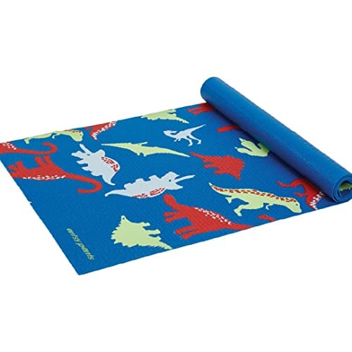 Antsy Pants- Yoga Mat for Kids - My First Yoga Mat- Exercise Mat for Toddlers -Ages 3 Years and Up (Blue Dinosaur)