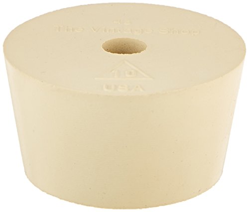 RiteBrew Rubber Stopper - Size 10 - Drilled