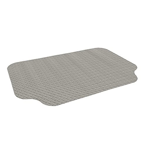 RESILIA - Large Under Grill Mat - Sandstone Diamond Plate, 72 x 48 inches, 12-inch Splatter Protection Lip, for Outdoor Use