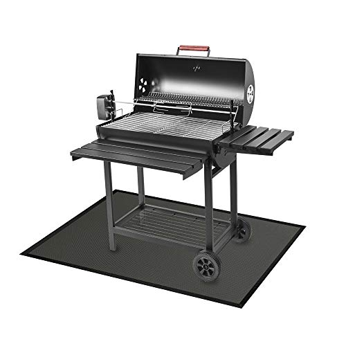 Rosy Earth Flame Retardant Mat Under The Grill, Charcoal Grills, Gas Grills, Electric Grills to Protect The Deck Terrace Floor 39"*47"