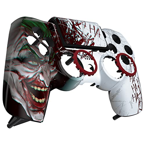 eXtremeRate Clown Hahaha Ghost Replacement Faceplate Touchpad Cover, Redesigned Housing Shell Case Touch Pad Compatible with PS4 Slim Pro Controller JDM-040/050/055 - Controller NOT Included