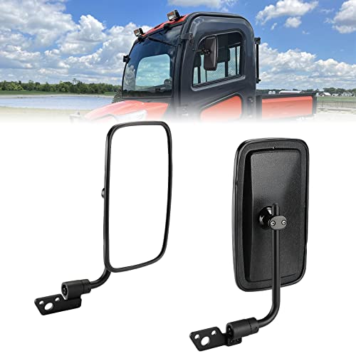 Kemimoto UTV Side View Mirrors2pcs Rear View Mirrors Kit Compatible with Kubota RTV X1100C, Adjustable Convex View Mirror, Easier Install Door Hinge Mirror