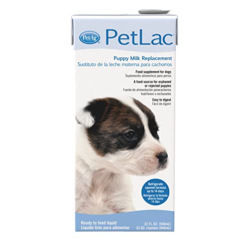 PetAg PetLac Liquid for Puppies - Puppy Milk Replacement - Contains Milk and Vegetable Protein - 32 oz