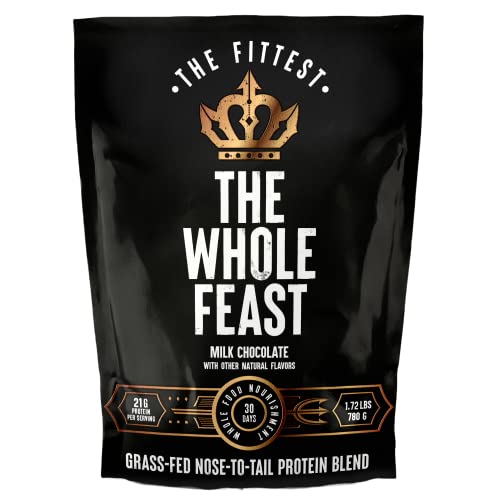 Whole Feast Carnivore Protein Powder/Delicious Cocoa Chocolate  Nose-to-Tail Organ Blend (Liver, Colostrum, Whole Bone, Heart) Strength Makes All Other Values Possible | The Fittest