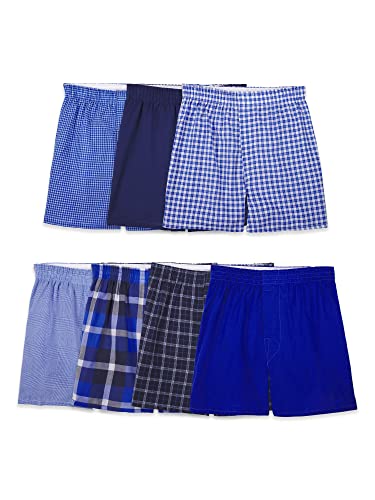 Fruit of the Loom Boys' Boxer Shorts, Woven - 7 Pack - Assorted, Medium