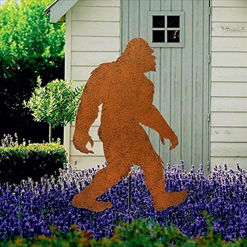 Design Toscano Bigfoot Spotted Metal Silhouette Yeti Garden Stake