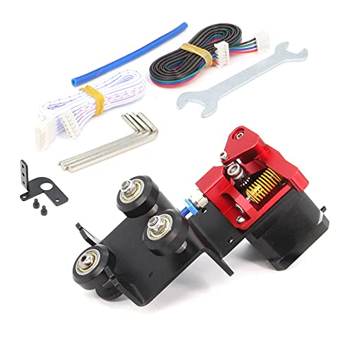 Zeberoxyz Upgrade Direct Drive Dual Gear Extruder Support Kit with Stepper Motor, Easy Print Filament for Ender-3, Ender 3 Pro,CR-10,CR-10S Extruder Adapter (Dual Gear Extruder Support Kit- Motor)