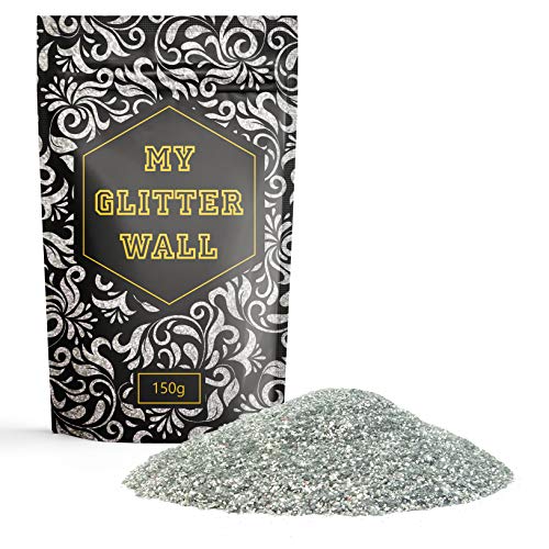 Silver 150G My Glitter Wall Glitter for Emulsion Paint Glittery Wall Decorations Perfect for Indoors and Outdoors