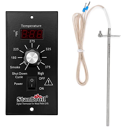 Stanbroil Replacement for Traeger Digital Controller Kit, Upgraded BBQ Temperature Controller with 7" RTD Temperature Sensor Probe Fit for Traeger Pellet Grills