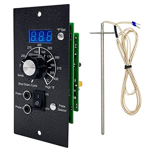 Upgraded Digital Thermostat Controller Kit Replacement for Traeger Wood Pellet Grills, with RTD Temperature Probe Sensor