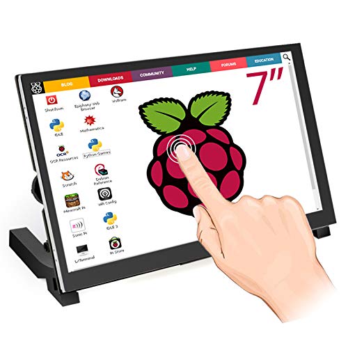 ELECROW Raspberry Pi Monitor 7 Inch Touchscreen IPS Display 1024x600 USB Powered HDMI-Compatible for Raspberry Pi Banana Pi BB Black Jetson Nano Win PC