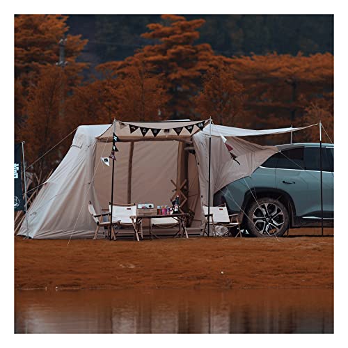 MKCAMP EV Car Camping Tent Suitable for Tesla Model X/Y and Most SUVs PU3000mm Waterproof Cotton Tent for 2-5 Person Capacity