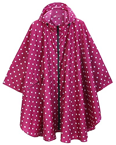 salamra Rain Poncho Jacket Coat Hooded Zipper Style for Women/Men/Adult with Pocket