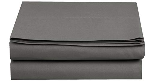 Elegant Comfort Premium Hotel Quality 1-Piece Flat Sheet, Luxury and Softest 1500 Thread Count Egyptian Quality Bedding Flat Sheet, Wrinkle-Free, Stain-Resistant, California King, Grey