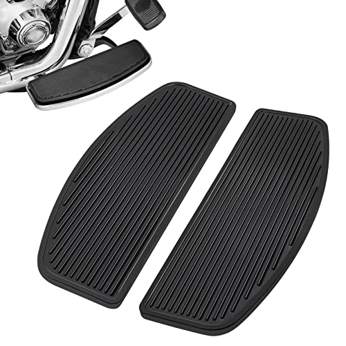 PBYMT Front Rubber Rider Insert Footboard Floorboard Foot Peg Footrest Pad Compatible for Harley Touring Softail Road King Electra Glide 1986-2023